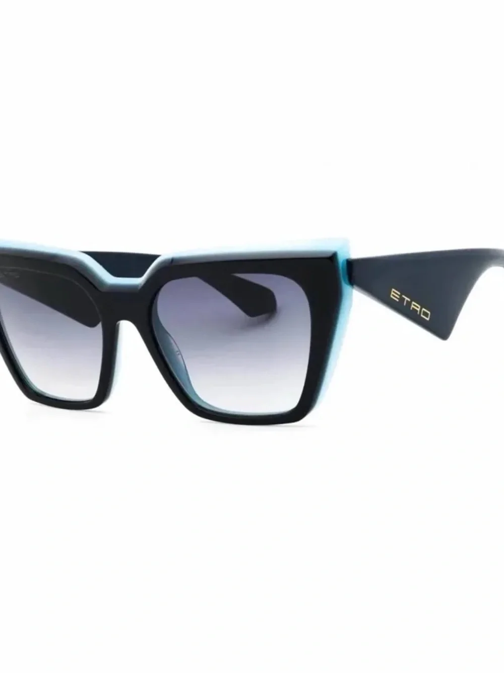 New Etro ETRO0096/G/S 0ZX99O Blue and Light Blue Cat-Eye Sunglasses Authentic